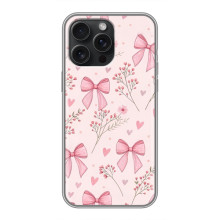 Чехол банты для iPhone 15 Pro Max – Банты с цветами