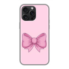 Чехол банты для iPhone 15 Pro Max – Розовый бантик