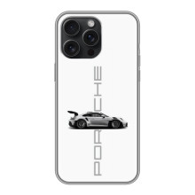 Чохол з авто Порше для iPhone 15 Pro Max – білий порше