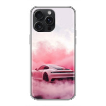 Чохол з авто Порше для iPhone 15 Pro Max – Рожевий Порше