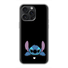 Чохол з принтом Стіч на iPhone 15 Pro Max (Стіч на чорному)
