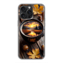 Чехол с уникальным дизайном «Осень с кофе» для iPhone 15 Pro Max – Тёмный кофе