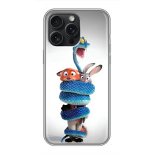 Силиконовый чехол с принтом Зоотрополіс для iPhone 15 Pro Max – Змея Зоо