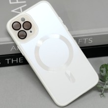 Чехол TPU+Glass Sapphire Midnight with MagSafe для Apple iPhone 15 Pro (6.1") – Белый