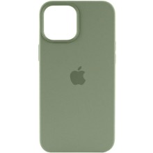 Чехол Silicone case (AAA) full with Magsafe and Animation для Apple iPhone 15 Pro (6.1") – Зеленый