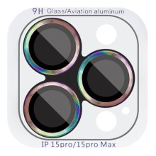 Защитное стекло Metal Classic на камеру (в упак.) для Apple iPhone 15 Pro (6.1") / 15 Pro Max (6.7") – Сиреневый