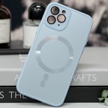 Чехол TPU+Glass Sapphire Midnight with MagSafe для Apple iPhone 15 Pro (6.1") – Голубой