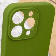 Чохол Silicone Case Full Camera Protective (AA) NO LOGO для Apple iPhone 15 Pro (6.1") – Зелений