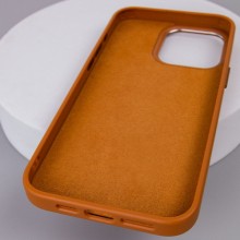 Шкіряний чохол Bonbon Leather Metal Style with MagSafe для Apple iPhone 15 Pro (6.1") – Коричневий