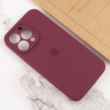 Чехол Silicone Case Full Camera Protective (AA) для Apple iPhone 15 Pro (6.1") – Бордовый