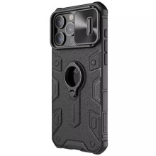 TPU+PC чехол Nillkin CamShield Armor (шторка на камеру) для Apple iPhone 15 Pro (6.1") – Черный