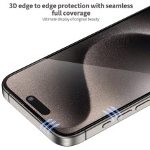 Защитное 3D стекло Blueo Hot Bending для Apple iPhone 15 Pro (6.1") (+ аппликатор) – Черный