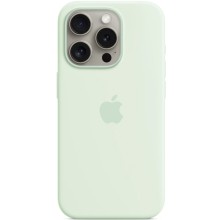 Чехол Silicone case (AAA) full with Magsafe and Animation для Apple iPhone 15 Pro (6.1") (Мятный)