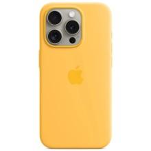 Чохол Silicone case (AAA) with Magsafe and Animation для Apple iPhone 15 Pro (6.1") – Жовтий