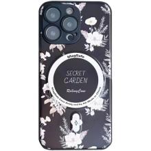 TPU+PC чехол Secret Garden with MagSafe для Apple iPhone 15 Pro (6.1") – Черный