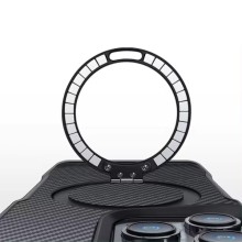 TPU+PC чехол Metal Buttons with MagSafe Carbon Ring для Apple iPhone 15 Pro (6.1") – Черный