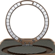 TPU+PC чехол Metal Buttons with MagSafe Carbon Ring для Apple iPhone 15 Pro (6.1") – Золотой