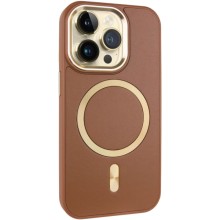 Кожаный чехол SnapCase with MagSafe для Apple iPhone 15 Pro (6.1") – Коричневый