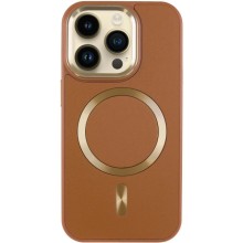 Кожаный чехол SnapCase with MagSafe для Apple iPhone 15 Pro (6.1") – Коричневый