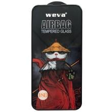 Захисне 2.5D скло Weva AirBag (тех.пак) для Apple iPhone 15 Pro (6.1") (Чорний)