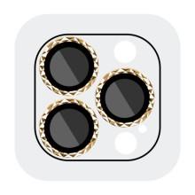 Захисне скло Metal Shine на камеру (у упак.) для Apple iPhone 15 Pro (6.1") / 15 Pro Max (6.7") – Золотий