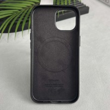 Шкіряний чохол Leather Case (AAA) with MagSafe and Animation для Apple iPhone 15 Pro (6.1") – Чорний