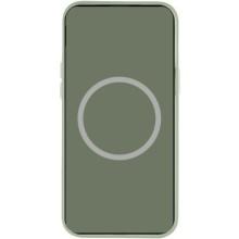 Чохол Silicone case (AAA) with Magsafe and Animation для Apple iPhone 15 Pro (6.1") – Зелений