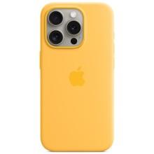 Чохол Silicone case (AAA) with Magsafe and Animation для Apple iPhone 15 Pro (6.1") – Жовтий