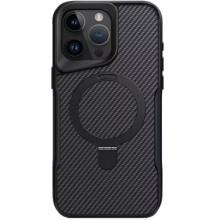 TPU+PC чохол Metal Buttons with MagSafe Carbon Ring для Apple iPhone 15 Pro (6.1") – Чорний