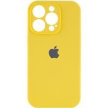 Чехол Silicone Case Full Camera Protective (AA) для Apple iPhone 15 Pro (6.1") – Желтый
