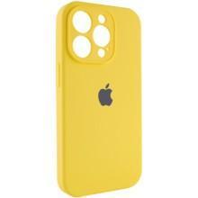 Чехол Silicone Case Full Camera Protective (AA) для Apple iPhone 15 Pro (6.1") – Желтый