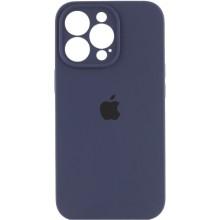 Чехол Silicone Case Full Camera Protective (AA) для Apple iPhone 15 Pro (6.1") – Темно-синий