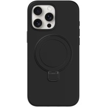 Чехол Silicone Case Full Protective NO LOGO with Ring для Apple iPhone 15 Pro (6.1") – Черный