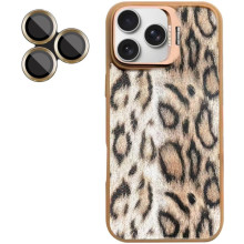 Чохол TPU+PC Wild Leopard with MagSafe and Lens для Apple iPhone 15 Pro (6.1") – Brown