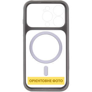 Чохол TPU+PC GETMAN Moon Clear with MagSafe для Apple iPhone 15 Pro (6.1") – Сірий