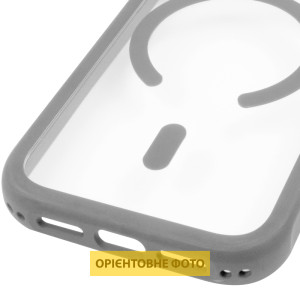 Чохол TPU+PC GETMAN Moon Clear with MagSafe для Apple iPhone 15 Pro (6.1") – Сірий