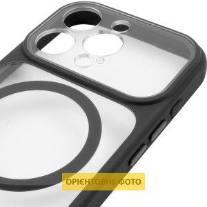 Чохол TPU+PC GETMAN Moon Clear with MagSafe для Apple iPhone 15 Pro (6.1") – Чорний
