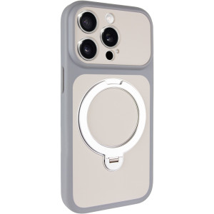 Чехол Ummi Full Camera with Magnetic Fit HQ Ring для Apple iPhone 15 Pro (6.1") – Серый