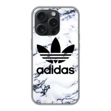 Чехлы Адидас для iPhone 15 Pro (AlphaPrint) (Адидас на мраморе)