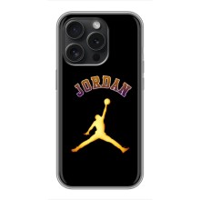 Чехлы для iPhone 15 Pro - с картинкой JORDAN (AlphaPrint) (Jordan Gold)