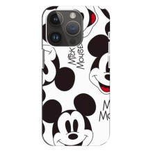 Чехлы с принтом Микки Маус на iPhone 15 Pro (Мордочка Маус)