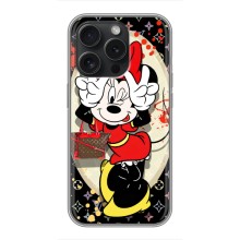 Чехол Disney Mouse iPhone 15 Pro (PREMIUMPrint) (Минни peace)