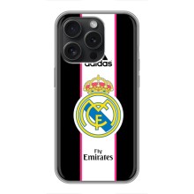 Чехол для iPhone 15 Pro с принтом (Лого Real Madrid)