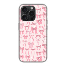 Чехол банты для iPhone 15 Pro – Фон бантики