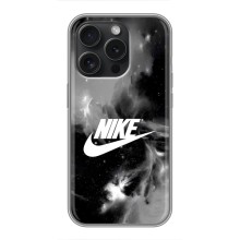 Чехол с логотипом Найк на iPhone 15 Pro (Найк дымчатый)