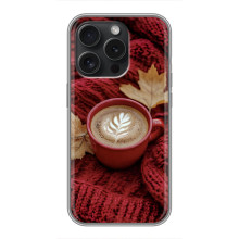 Чехол с уникальным дизайном «Осень с кофе» для iPhone 15 Pro – Кофе на пледе