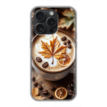 Чехол с уникальным дизайном «Осень с кофе» для iPhone 15 Pro – Пряный кофе