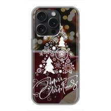 Різдвяні Чохли для iPhone 15 Pro (VPrint) (Ялинка яскрава)
