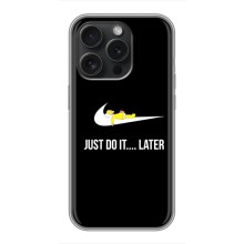 Силиконовый Чехол на iPhone 15 Pro с картинкой Nike – Later