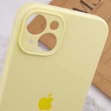 Чехол Silicone Case Full Camera Protective (AA) для Apple iPhone 15 (6.1") – Желтый
